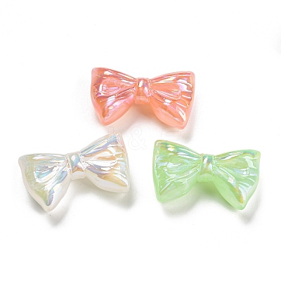 Iridescent Plating Acrylic Beads MACR-K353-38A-1