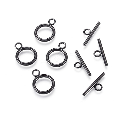 304 Stainless Steel Toggle Clasps Ion Plating(IP) X-STAS-F232-04-B-1