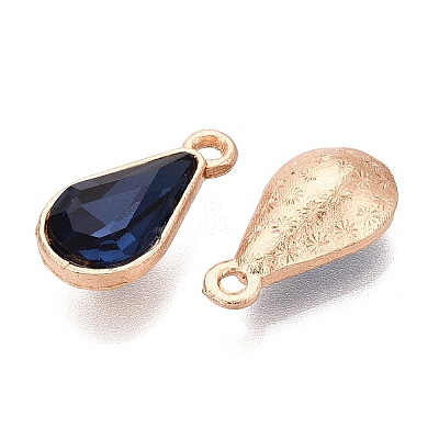 Faceted Glass Rhinestone Pendants FIND-G049-01G-08-1