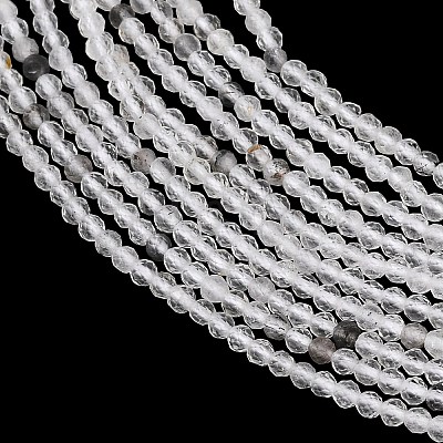 Natural Herkimer Diamond Beads Strands GG-NH0014-D03-2mm-1