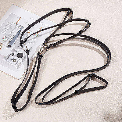 Adjustable Retro Imitation Leather Y-Shaped Heavy Duty Suspenders AJEW-WH0314-94-1