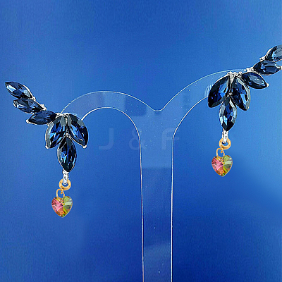 30Pcs 6 Color Glass Pendant PALLOY-GO00009-1