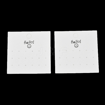 Smiling Face Paper Earrings Necklace Display Cards FIND-T072-01C-02-1
