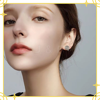 16Pcs 2 Colors 304 Stainless Steel Vortex Cuff Earrings EJEW-SC0001-87-1