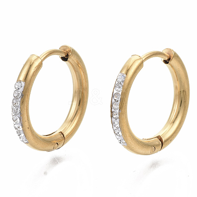 201 Stainless Steel Huggie Hoop Earrings STAS-S079-162C-G-1