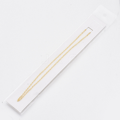 Brass Cable Chains Necklaces X-MAK-N029-01G-1