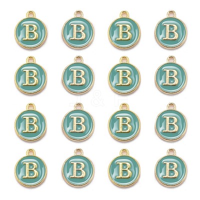 Golden Plated Alloy Enamel Charms ENAM-S118-05B-1