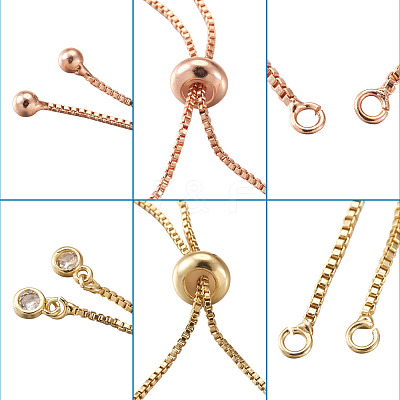 Rack Plating Eco-Friendly Brass Chain Bracelet Making KK-TA0007-84-RS-1