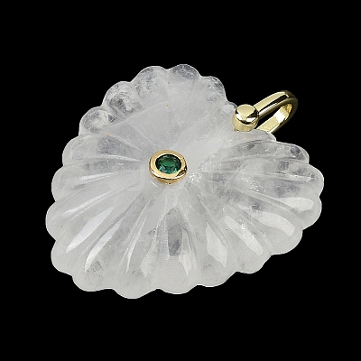 Natural Quartz Crystal Carved Pendants G-C276-01G-09-1