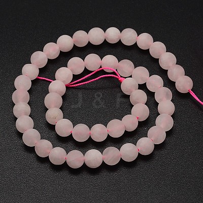 Natural Rose Quartz Beads Strands X-G-D670-6mm-1