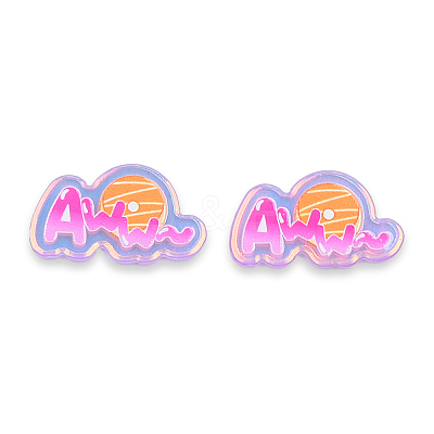 Plate Transparent Acrylic Cabochons OACR-N135-22-1