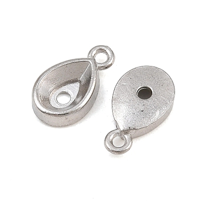 304 Stainless Steel Charm Rhinestone Settings SA-CBAC865-08E-P-1
