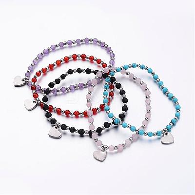 304 Stainless Steel Charm Bracelets BJEW-JB02462-1