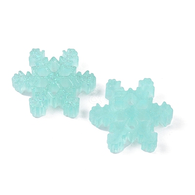 Christmas Translucent Resin Cabochons LS-RESI-WH0026-40B-01-1