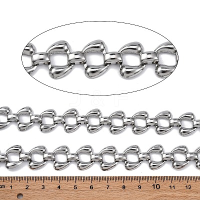 304 Stainless Steel Teardrop Link Chains CHS-B006-02P-1
