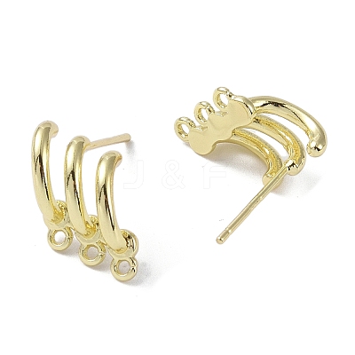 Brass Stud Earring Findings LS-KK-B087-08G-1