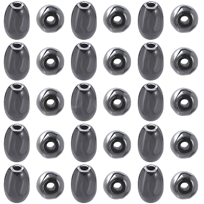 100Pcs Non-Magnetic Synthetic Hematite Beads G-BBC0001-56-1