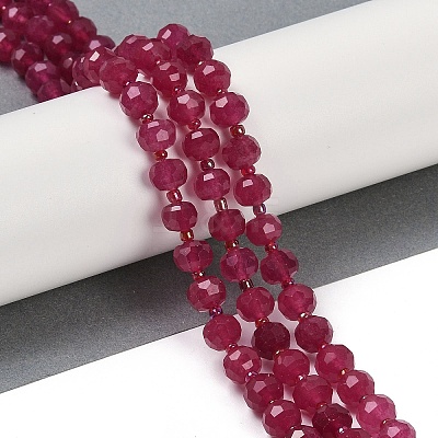 Natural Dyed White Jade Beads Strands G-H057-A22-16-1