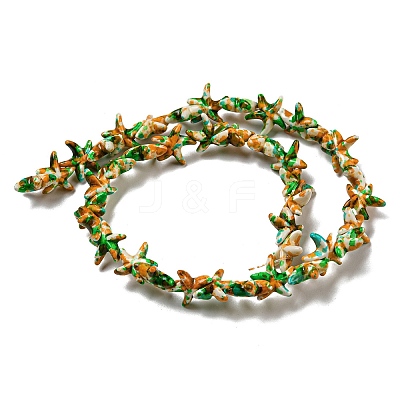 Spray Painted Synthetic Turquoise Beads Strands X-G-E617-A01-02-1
