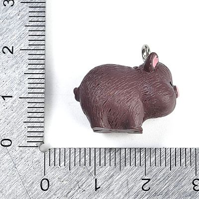 Cute Opaque Resin Pendants RESI-R458-05E-1