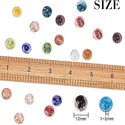 Handmade Luminous Lampwork Beads LAMP-NB0001-11-1