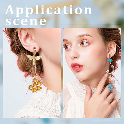 60Pcs Brass Stud Earrings Findings KK-BBC0004-99-1