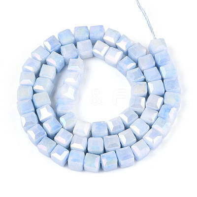 Anti-Tarnish Electroplate Glass Beads Strands GLAA-T025-6mm-10C-1