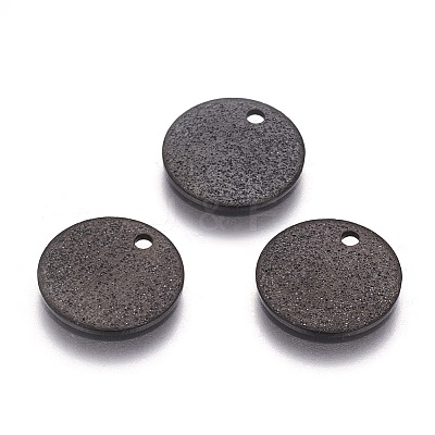 304 Stainless Steel Textured Pendants X-STAS-I098-01-15mm-B-1