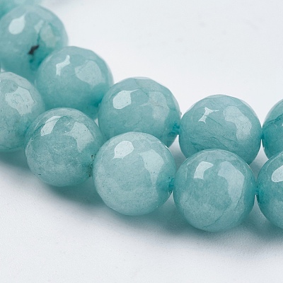 Natural White Jade Bead Strands G-R166-8mm-20-1