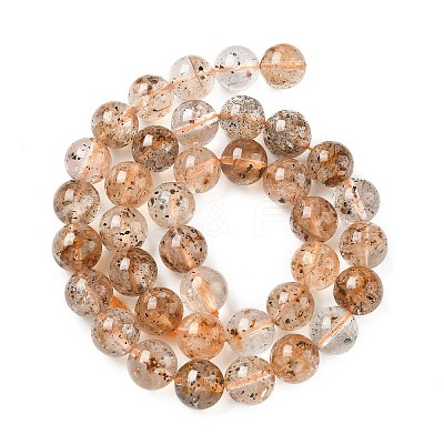 Natural Herkimer Diamond Beads Strands G-Z115-C03-10mm-1