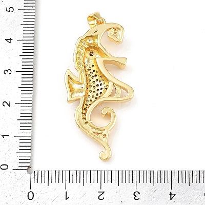 Ocean Brass Micro Pave Cubic Zirconia Pendants KK-K411-04A-G-1