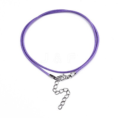 Waxed Cotton Cord Necklace Making MAK-S034-021-1