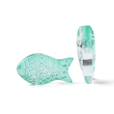 Transparent Spray Painted Glass Beads X1-GLAA-I050-10C-1