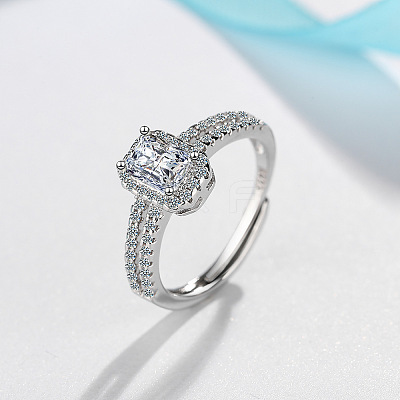 Minimalist Princess Square CZ Diamond Women's Ring - Elegant and Chic Design ST5377281-1
