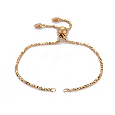 304 Stainless Steel Slider Bracelet/Bolo Bracelets Making X-MAK-L024-01G-1