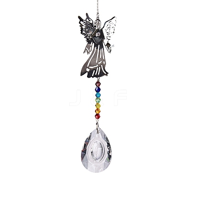 Glass Teardrop Pendant Decorations PW-WG80988-02-1