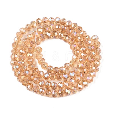 Electroplate Glass Beads Strands EGLA-A044-T3mm-B23-1
