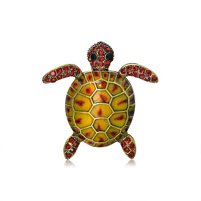 Antique Golden Alloy Brooches WG80924-02-1