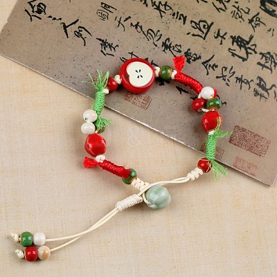 Handmade Porcelain Beaded Charm  Bracelets FS-WG33B94-12-1