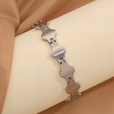 304 Stainless Steel Geometric Rhombus Link Chain Bracelets for Women WG21875-01-1