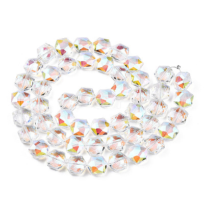 Faceted Glass Beads Strands EGLA-E030-01E-1