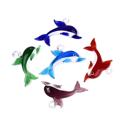 Handmade Lampwork Pendants LA-N048-14-1