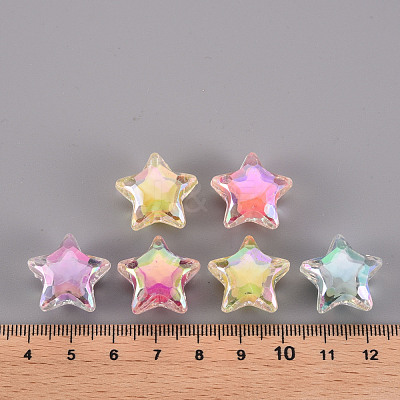 Transparent Acrylic Beads TACR-S152-18D-1