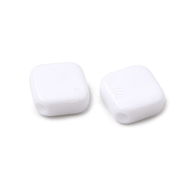 Opaque Acrylic Beads OACR-WH0055-02A-1