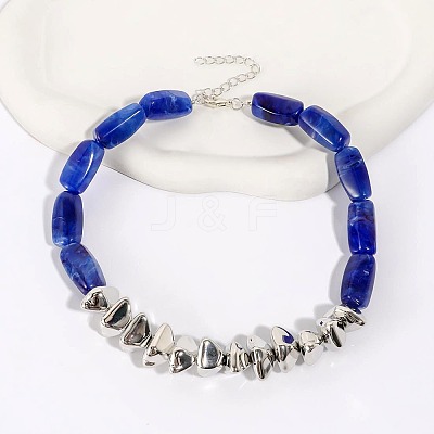 Resin & CCB Plastic & Alloy Beaded Necklaces FS-WG89AB9-01-1