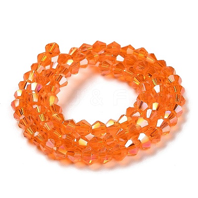 Transparent Electroplate Glass Beads Strands EGLA-A039-T3mm-B23-1