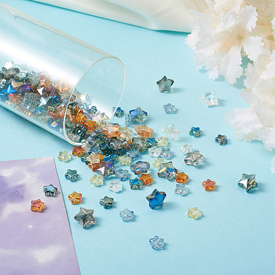 210Pcs 12 Style Electroplate Glass Beads EGLA-SW0001-03-1