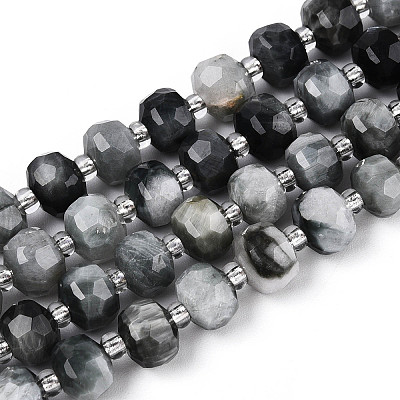 Natural Eagle Eye Stone Beads Strands G-T144-A01-03-1