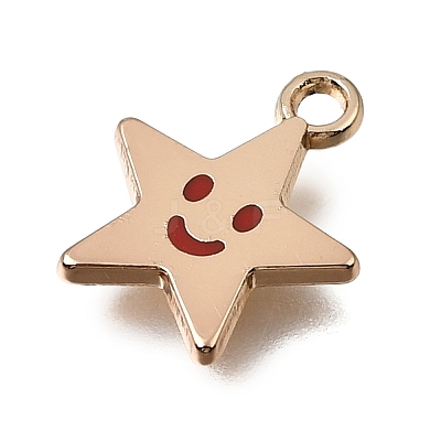Alloy with Enamel Charms AL-CBA2F44-03G-04-1