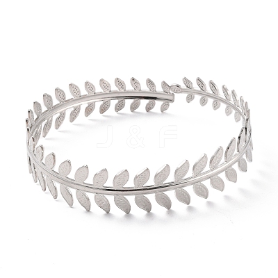 Leaf Upper Arm Cuff Band AJEW-G033-02P-1